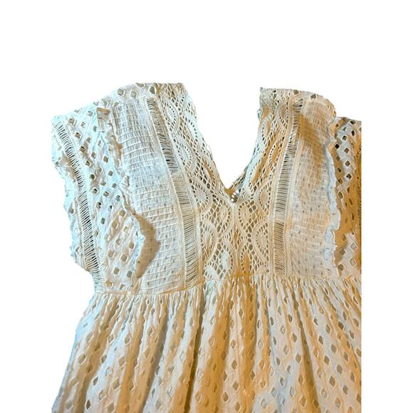 Forever That Girl White Eyelet Dress - Size S - Picture 9 of 15
